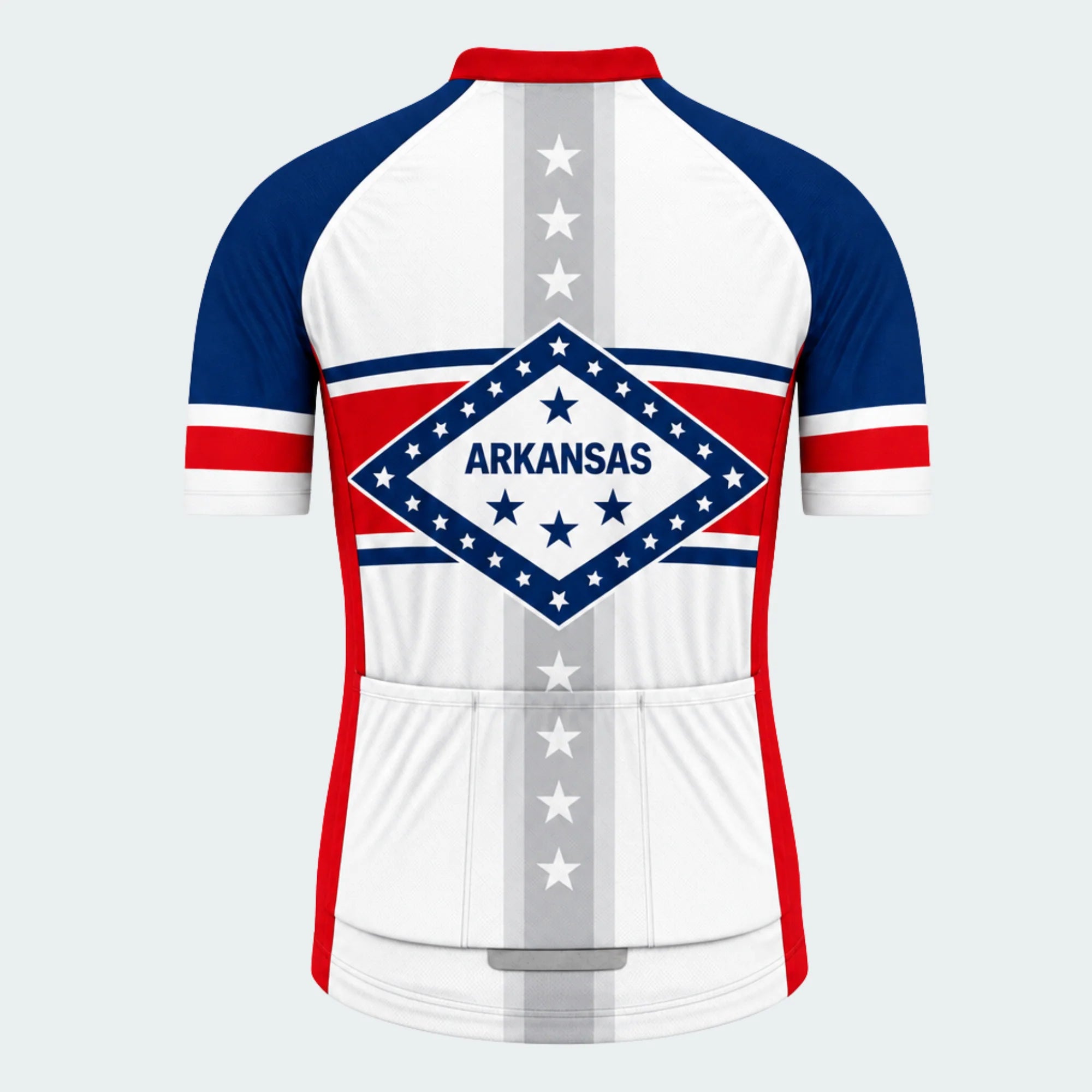Men's Personalized Short Sleeve Cycling Jersey – Arkansas State Diamond - Back