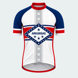 Men's Personalized Short Sleeve Cycling Jersey – Arkansas State Diamond - Front