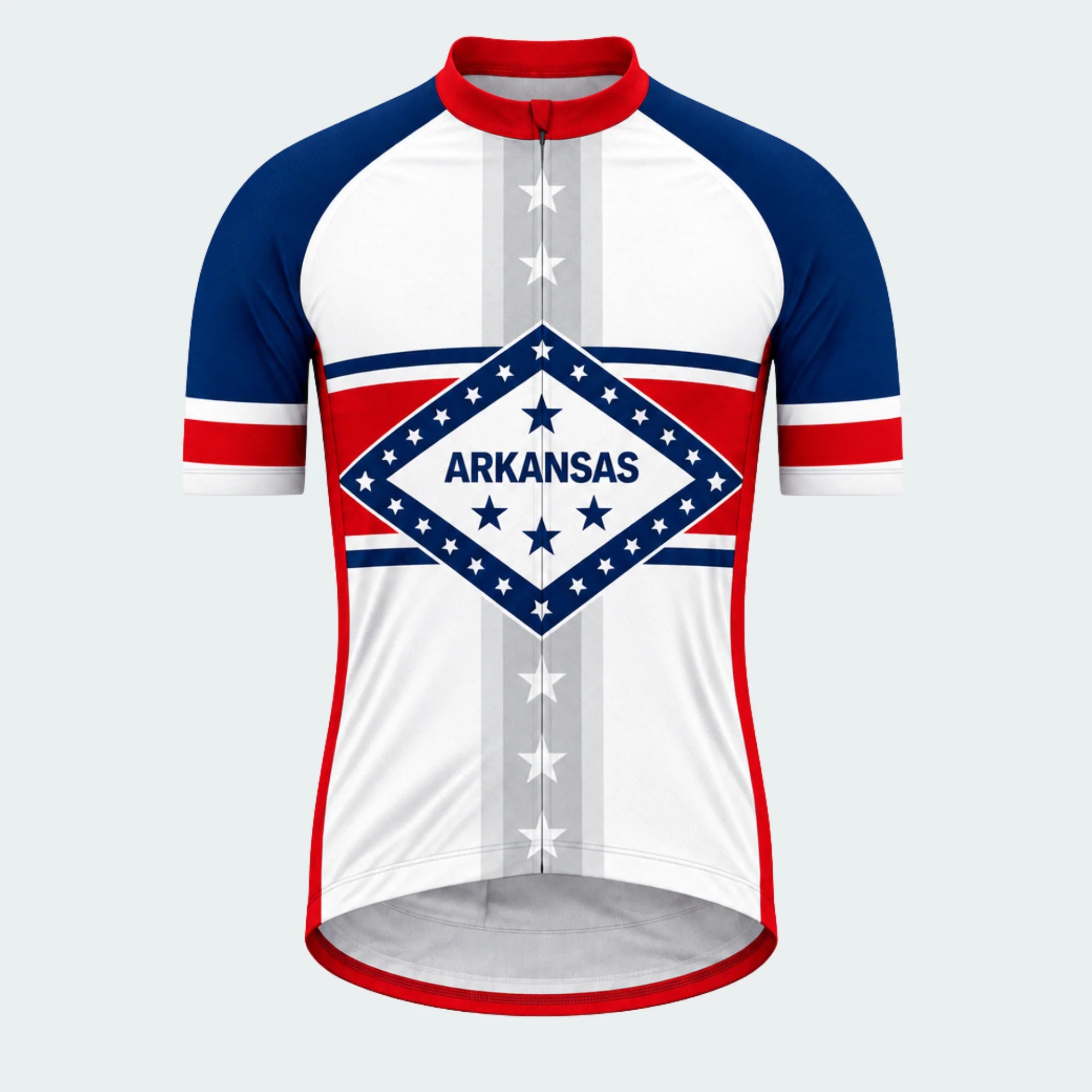Men's Personalized Short Sleeve Cycling Jersey – Arkansas State Diamond - Front