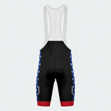 Men's US Patriotic Stars & Eagle Cycling Bib Shorts - Back