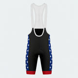 Men's US Patriotic Stars & Eagle Cycling Bib Shorts - Front