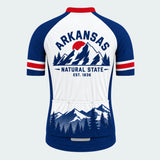 Men's Personalized Short Sleeve Cycling Jersey – Arkansas Mountain Crest - Back
