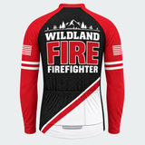 Men's Wildland Firefighter Timber Ridge Long-sleeve Cycling Jersey - Back