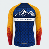 Men's Personalized Long Sleeve Cycling Jersey – Colorado Peak Pride - Back