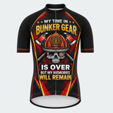 Men's Personalized Short Sleeve Cycling Jersey – US Firefighter My Memories Will Remain - Front
