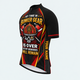 Men's Personalized Short Sleeve Cycling Jersey – US Firefighter My Memories Will Remain - Front 45°