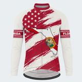 Men's Personalized Long Sleeve Cycling Jersey – Florida State Seal - Front
