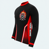 Men's Personalized Long Sleeve Cycling Jersey – US Fire Rescue Shield - Side