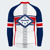 Men's Personalized Long Sleeve Cycling Jersey – Arkansas State Diamond - Back