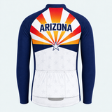 Men's Personalized Long Sleeve Cycling Jersey – Arizona Radiant Star - Back
