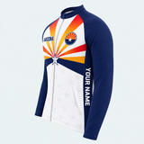 Men's Personalized Long Sleeve Cycling Jersey – Arizona Radiant Star - Side