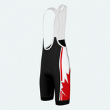 Men's Canada Red Maple Cycling Bib Shorts - Side
