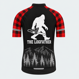 Men's Personalized Short Sleeve Cycling Jersey – The Logfather Lumberjack - Back