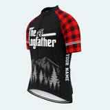 Men's Personalized Short Sleeve Cycling Jersey – The Logfather Lumberjack - Front 45°