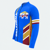 Men's Personalized Long Sleeve Cycling Jersey – Oklahoma Mountain Bison - Side