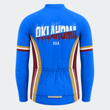 Men's Personalized Long Sleeve Cycling Jersey – Oklahoma Bold Stamp - Back