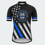 Men's Personalized Short Sleeve Cycling Jersey – Police Retired With Honor - Front