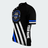 Men's Personalized Short Sleeve Cycling Jersey – Police Retired With Honor - Front 45°
