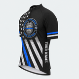Men's Personalized Short Sleeve Cycling Jersey – Police Retired With Honor - Front 45°
