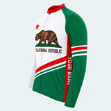 Men's Personalized Long Sleeve Cycling Jersey – California Republic Bear - Side