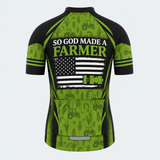 Men's Personalized Short Sleeve Cycling Jersey – So God Made a Farmer - Back