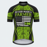Men's Personalized Short Sleeve Cycling Jersey – So God Made a Farmer - Front
