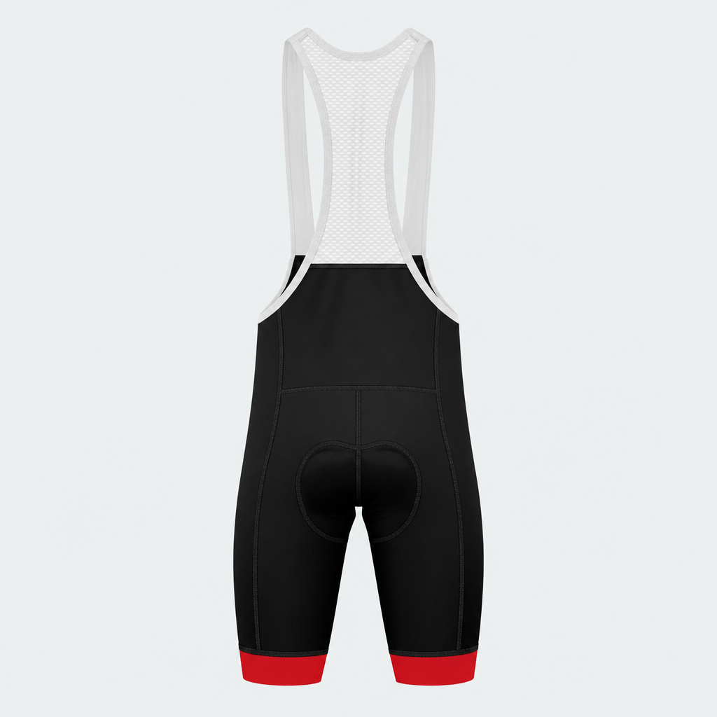 Men's Wildland Firefighter Flame Shield Cycling Bib Shorts - Back