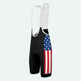 Men's Stars and Stripes Cycling Bib Shorts - Side