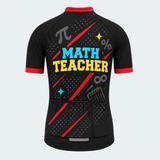 Men's Personalized Short Sleeve Cycling Jersey – Math Teacher Formula - Back