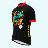 Men's Personalized Short Sleeve Cycling Jersey – Math Teacher Formula - Front 45°