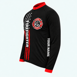 Men's Personalized Long Sleeve Cycling Jersey – US Firefighter Honor - Side