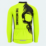 Men's Personalized Long Sleeve Cycling Jersey – Mechanic Skull - Back