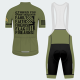 Men’s Personalized Army Family Faith Friends Flag Firearms Cycling Jersey & Kit