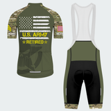 Men’s Personalized U.S. Army Retired Camo Veteran Cycling Jersey & Kit