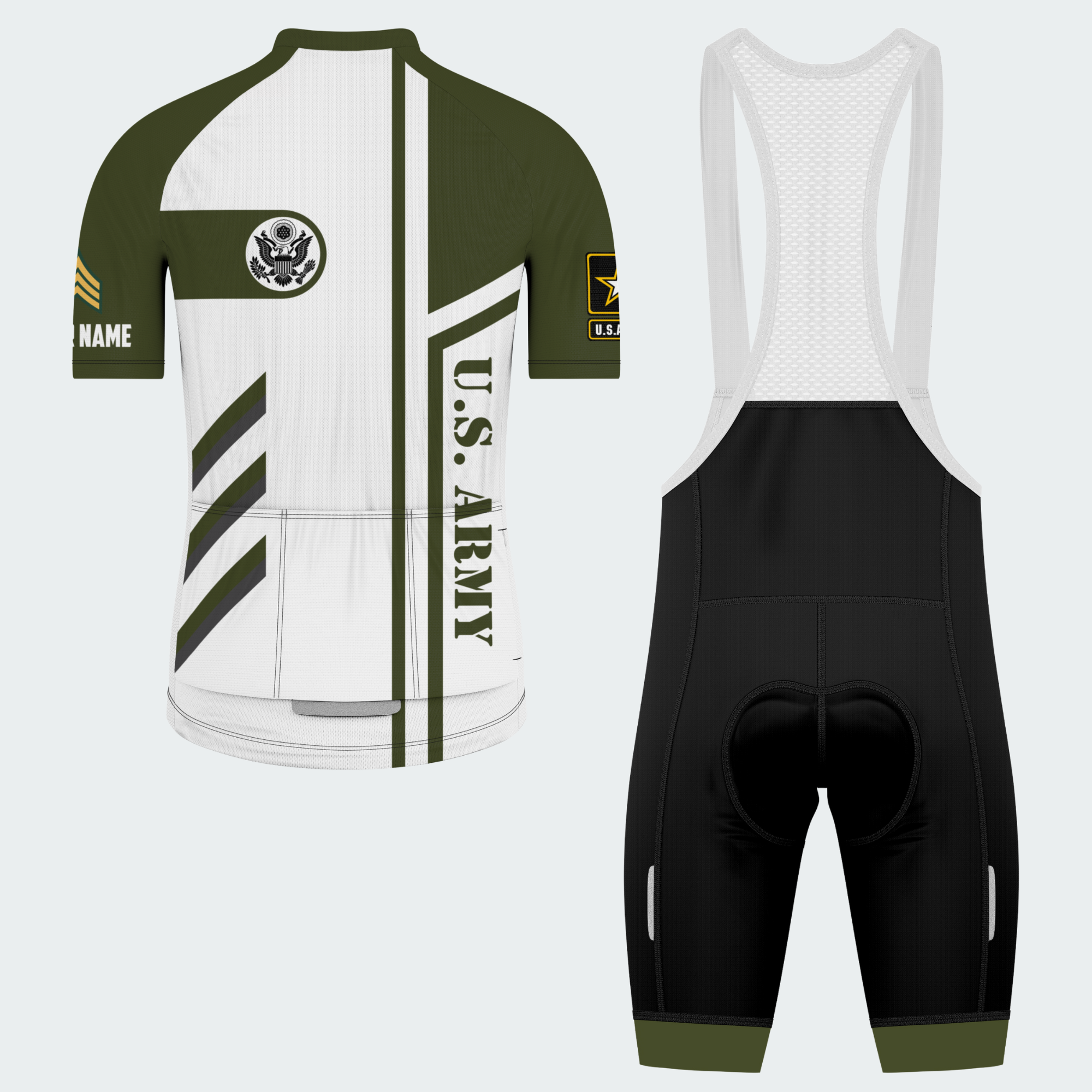 Men Personalized Army Service Tribute Cycling Jersey & Kit — image 1