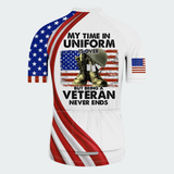 Men’s Being A Veteran Never Ends Patriotic Cycling Jersey