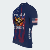 Men’s WTF Is a Kilometer Funny Patriotic Cycling Jersey & Kit