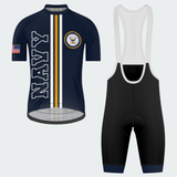 Men Personalized U.S. Navy Anchor Stripes Cycling Jersey & Kit — short sleeve bib shorts kit — featured image