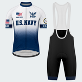 Men Personalized U.S. Navy Veteran Proudly Served Emblem Cycling Jersey & Kit — short sleeve bib shorts kit — featured image