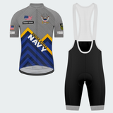 Men’s Personalized U.S. Navy Proudly Served Chevron Cycling Jersey & Kit