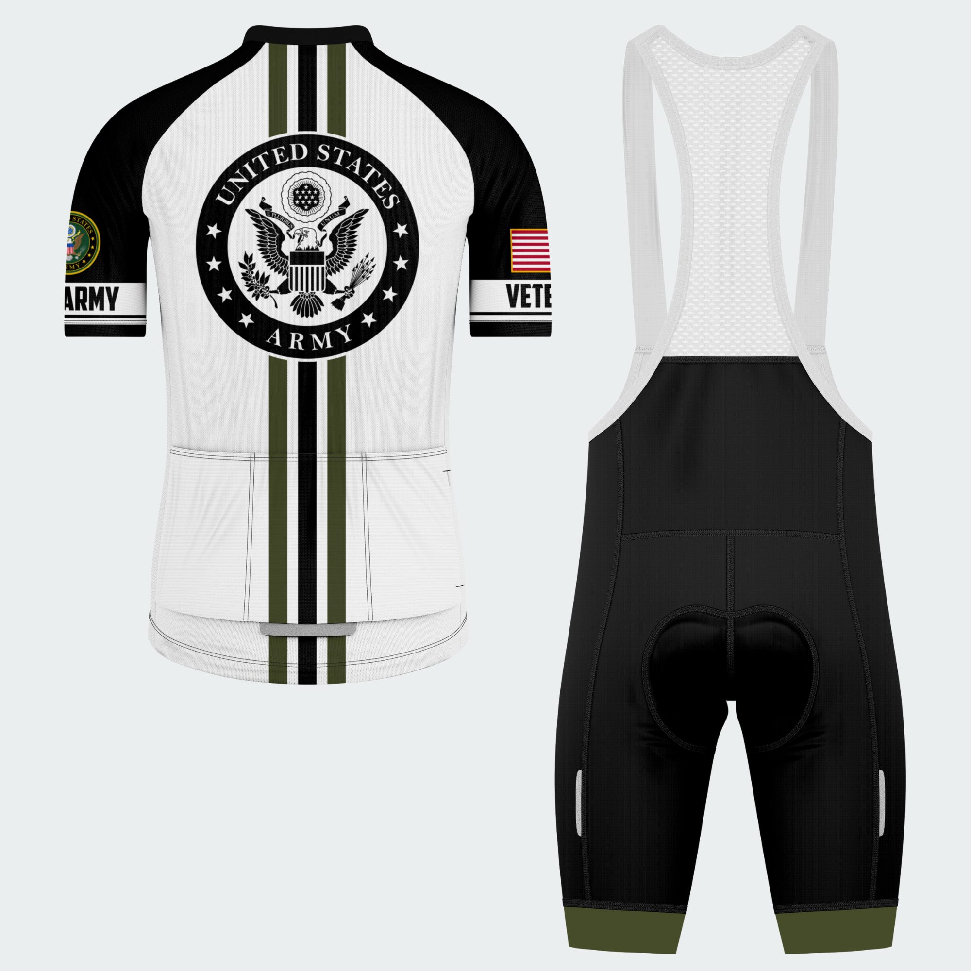 Men Personalized U.S. Army Proud Rider Cycling Jersey & Kit — short sleeve bib shorts kit — image 02