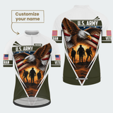 Men Personalized U.S. Army Eagle & Troop Cycling Jersey & Kit — short sleeve jersey — featured image
