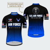 Men's Personalized U.S. Air Force Retired Veteran Cycling Jersey & Kit