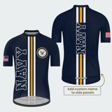 Men Personalized U.S. Navy Anchor Stripes Cycling Jersey & Kit — short sleeve jersey — featured image