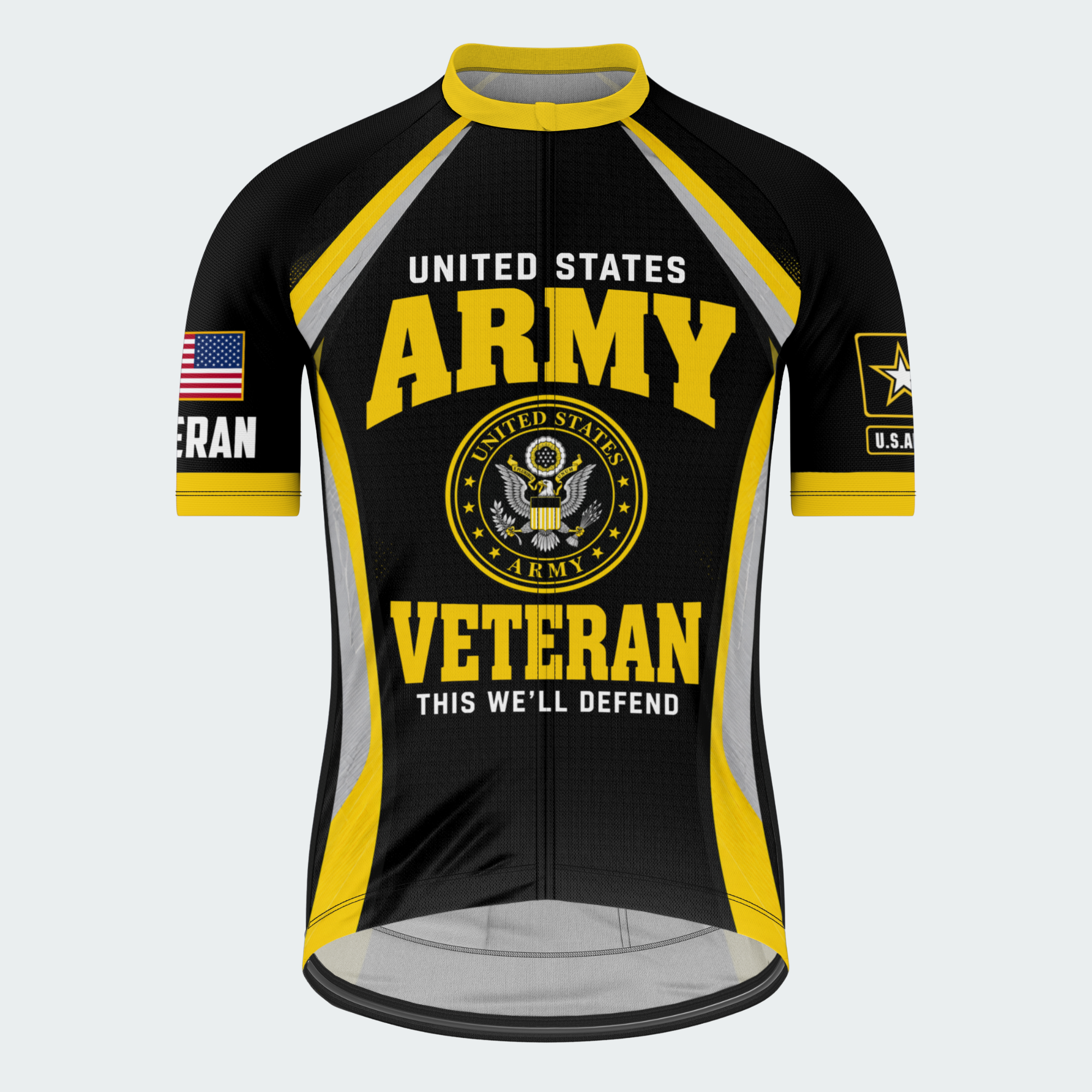 Men Personalized U.S. Army Defender Emblem Cycling Jersey & Kit — short sleeve jersey — image 02