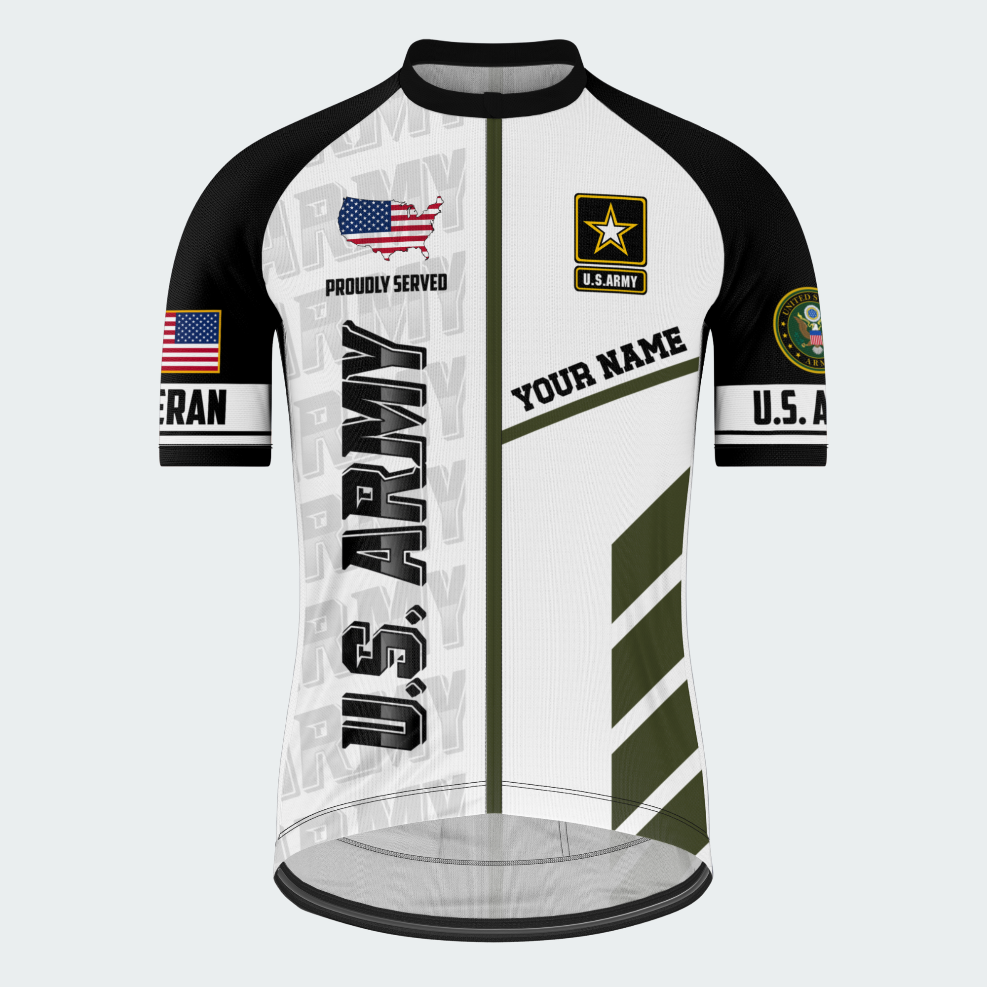 Men Personalized U.S. Army Proud Rider Cycling Jersey & Kit — short sleeve jersey — image 02