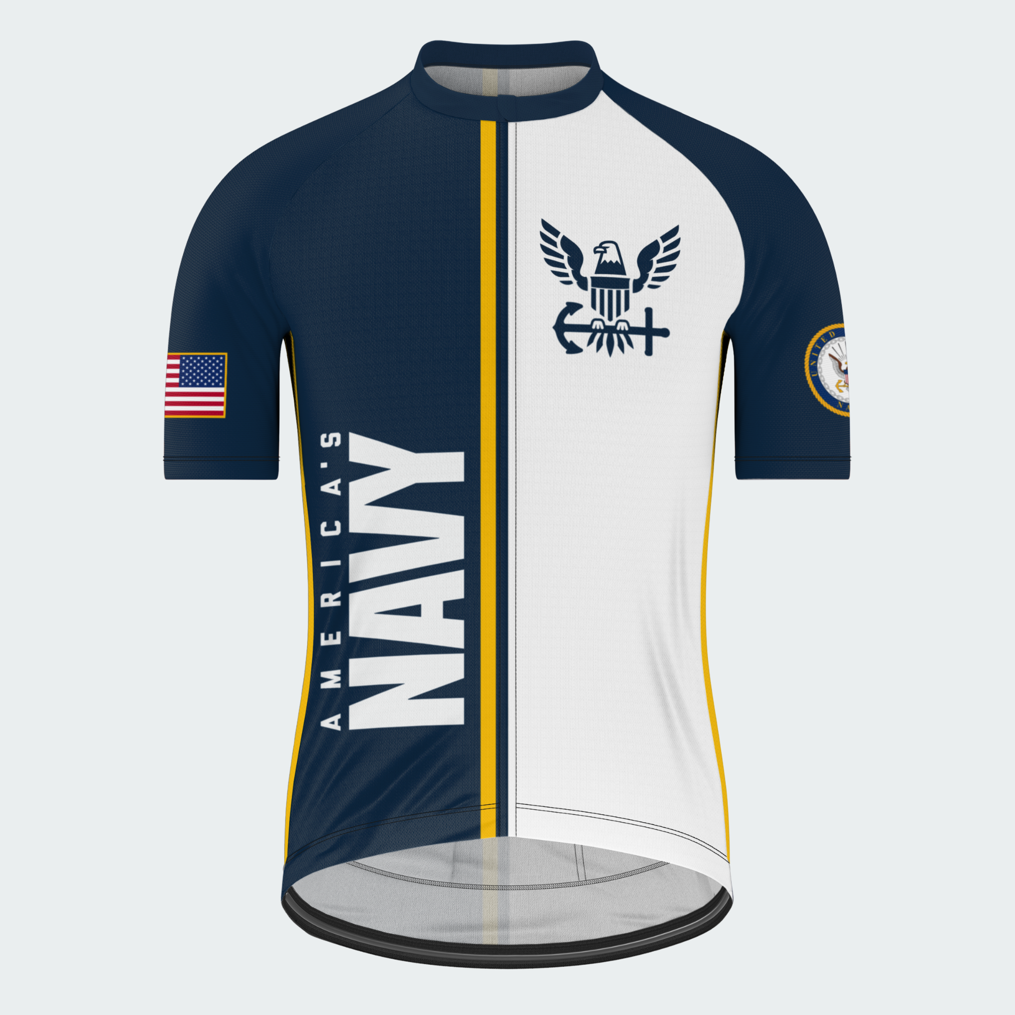 Men Personalized U.S. Navy Eagle Cycling Jersey & Kit — short sleeve jersey — image 02