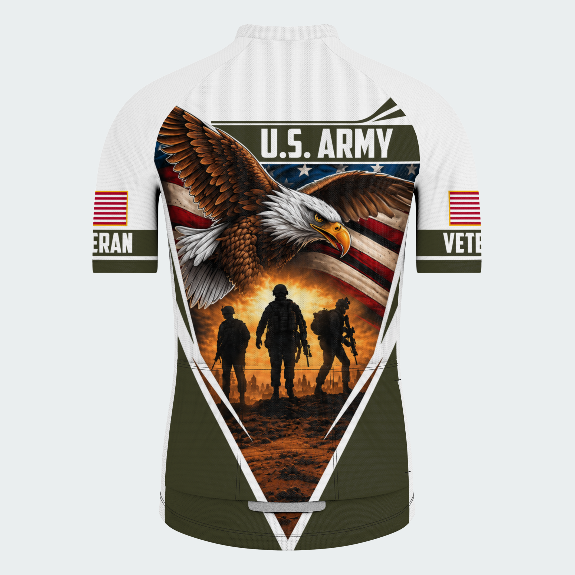 Men Personalized U.S. Army Eagle & Troop Cycling Jersey & Kit — short sleeve jersey — image 03