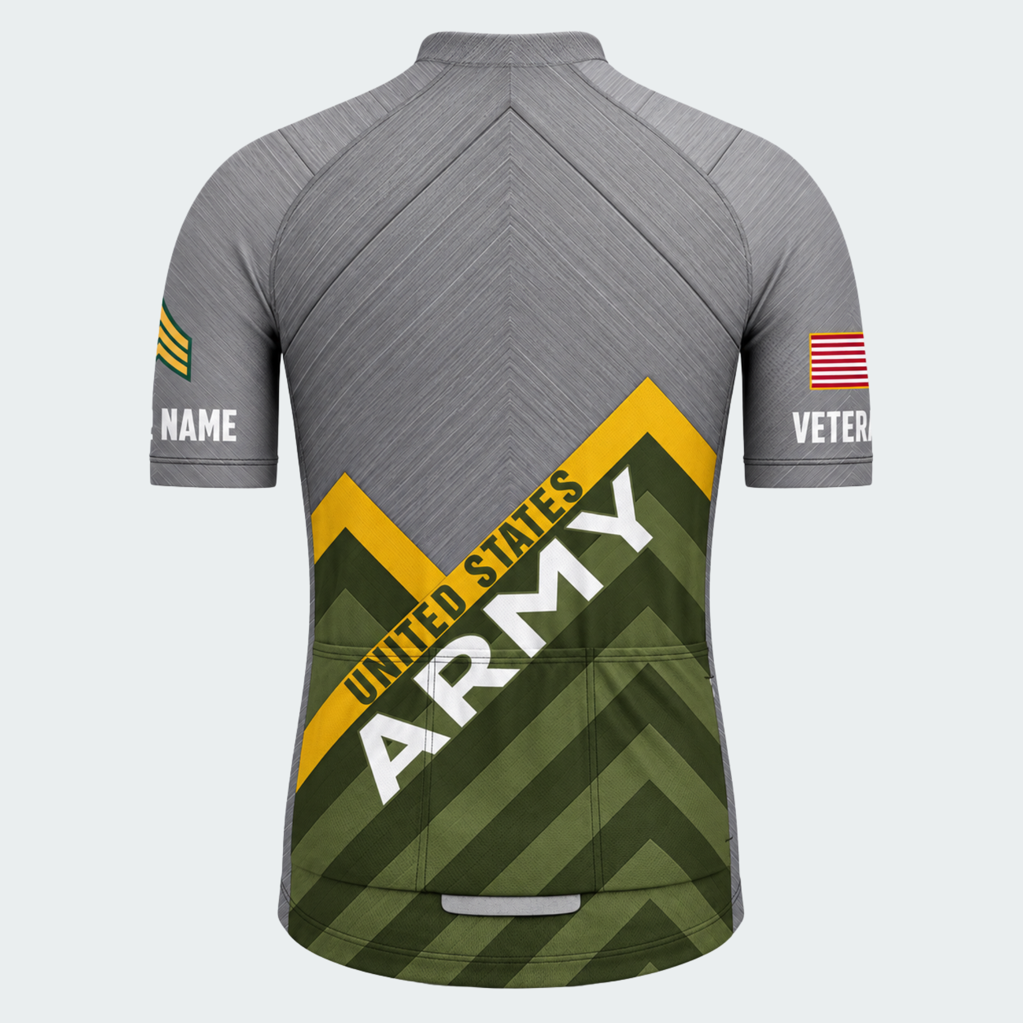 Men Personalized U.S. Army Mountain Chevron Cycling Jersey & Kit — short sleeve jersey — image 03