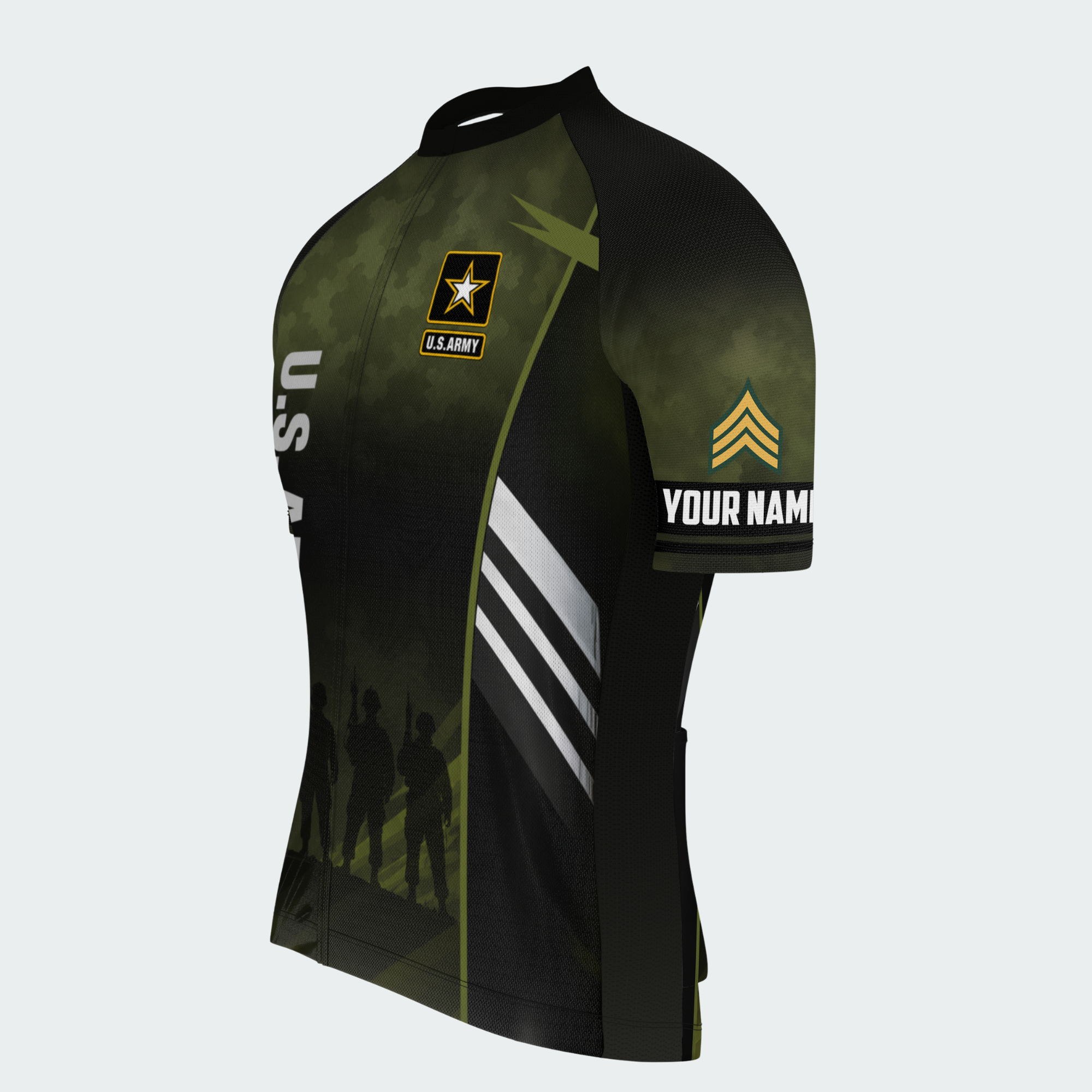 Men Personalized U.S. Army Brotherhood Ride Cycling Jersey & Kit — short sleeve jersey — image 04